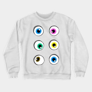 my eyes are up here white Crewneck Sweatshirt